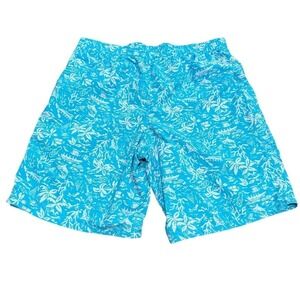 Columbia Blue & White Men's Swim Trunks Size S or M Blue Omni Shade